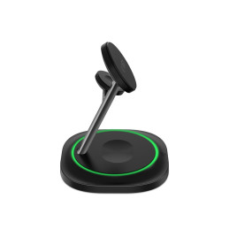 „Tech-Protect QI15W-A46 3in1“ magnetinis „MagSafe“ indukcinis įkroviklis – juodas
