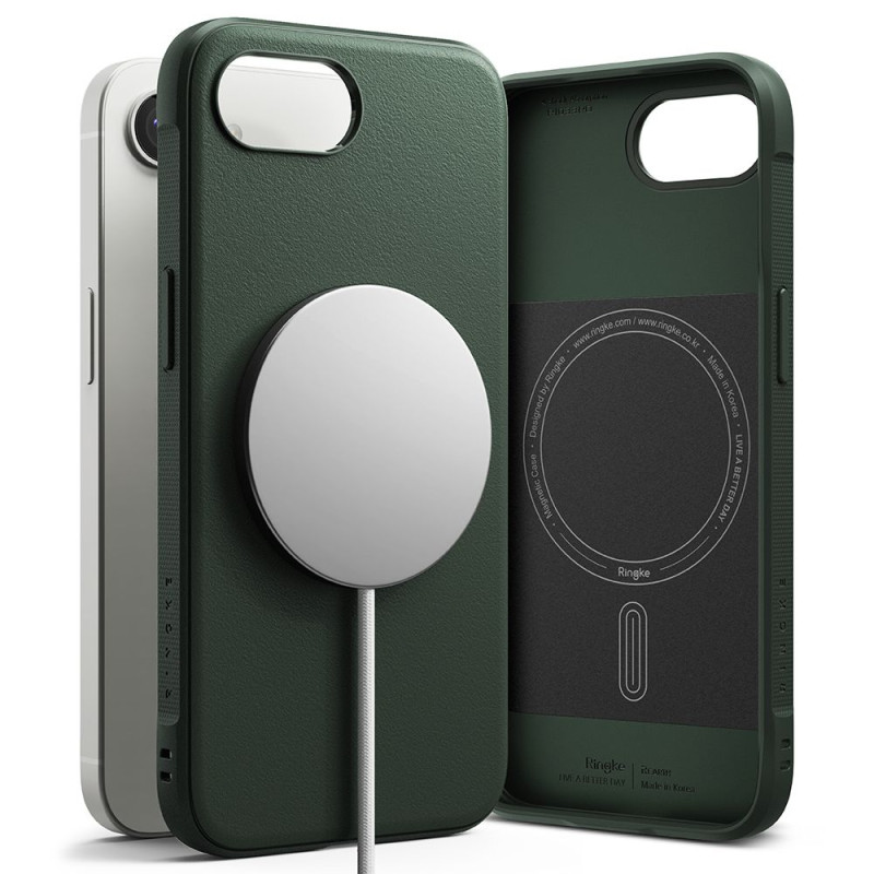 „Ringke Onyx“ magnetinis „Magsafe iPhone 16e“ dėklas – žalias