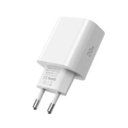 „Tech-Protect NC20W PD20W“ USB-C sieninis įkroviklis su USB-C laidu – baltas