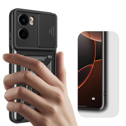 „Tech-Protect CamShield Pro“ dėklas, skirtas „Motorola Moto G05 / E15“ – juodas