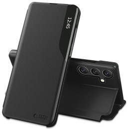 „Tech-Protect Smart View“ dėklas, skirtas „Samsung Galaxy A56 5G“ – juodas