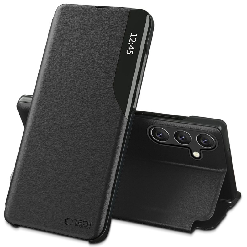 „Tech-Protect Smart View“ dėklas, skirtas „Samsung Galaxy A36 5G“ – juodas