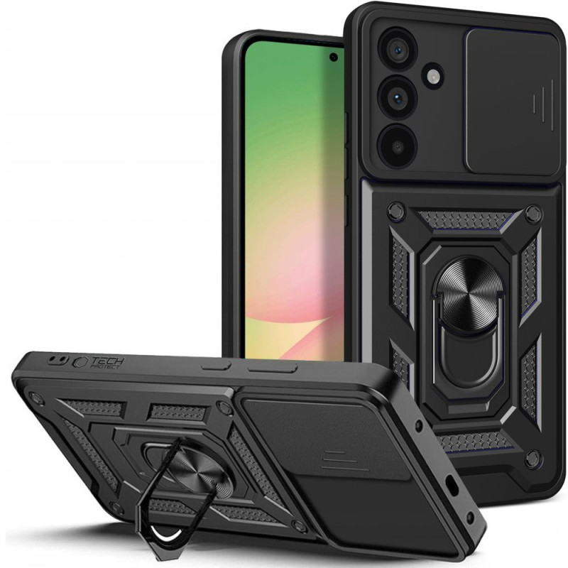 „Tech-Protect CamShield Pro“ dėklas, skirtas „Samsung Galaxy A56 5G“ – juodas