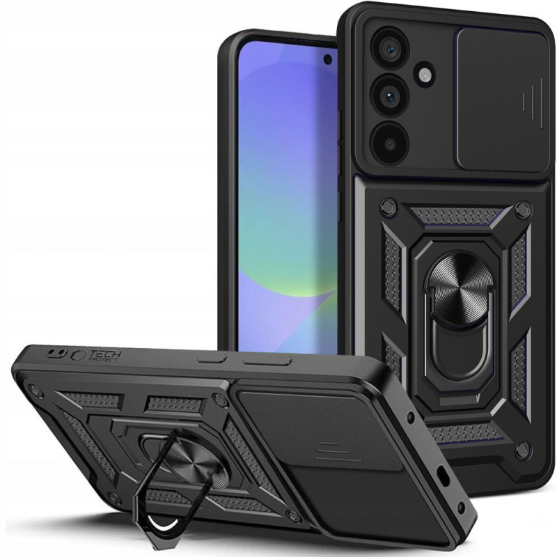 „Tech-Protect CamShield Pro“ dėklas, skirtas „Samsung Galaxy A36 5G“ – juodas