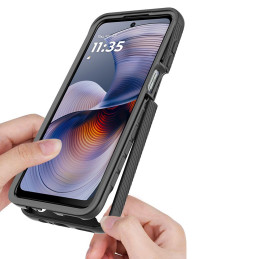 „Tech-Protect“ apsauginis dėklas, skirtas „Motorola Moto G15 / G15 Power / G05 / E15“ - juodas