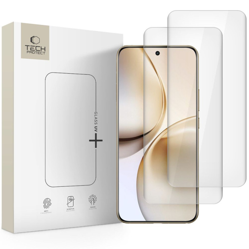 „Tech-Protect Glass UV+“ grūdintas stiklas, skirtas „Realme 14 Pro+ 5G“ – skaidrus