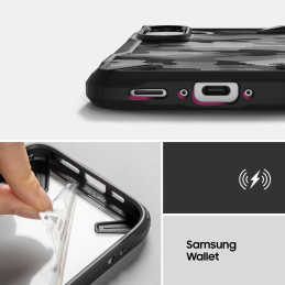 „Ringke Fusion X“ dėklas, skirtas „Samsung Galaxy A36 / A56 5G“ – juodas kamufliažinis