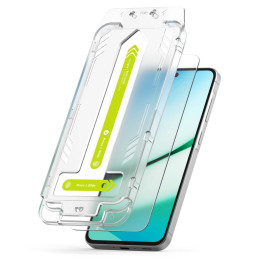 „Ringke Easy Slide“ dviejų grūdintų stiklų pakuotė, skirta „Samsung Galaxy A36 5G“ - skaidri.