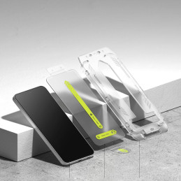 „Ringke Easy Slide“ dviejų grūdintų stiklų pakuotė, skirta „Samsung Galaxy A36 5G“ - skaidri.