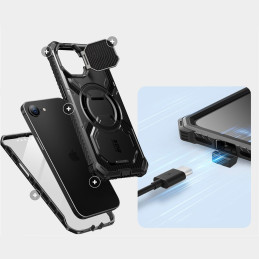 „Supcase IBLSN Armorbox Mag iPhone 16e“ dėklas – juodas
