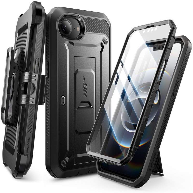 „Supcase Unicorn Beetle Pro iPhone 16e“ dėklas – juodas