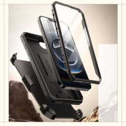 „Supcase Unicorn Beetle Pro iPhone 16e“ dėklas – juodas