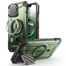 „Supcase UB XT Mag MagSafe iPhone 16e“ dėklas – alyvuogių spalvos