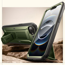 „Supcase Unicorn Beetle Pro iPhone 16e“ dėklas – alyvuogių spalvos