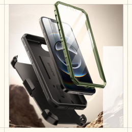 „Supcase Unicorn Beetle Pro iPhone 16e“ dėklas – alyvuogių spalvos