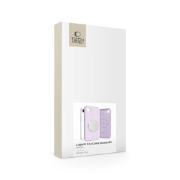 „Tech-Protect“ skysto silikono „MagSafe iPhone 16e“ dėklas – violetinis