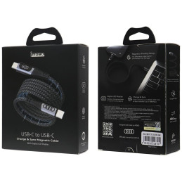 USB-C / USB-C Audi 2.0 laidas 20V 3A 60W - juodas
