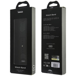 „Audi“ geometrinio rašto silikoninis laikrodžio dirželis, skirtas „Apple Watch 44 / 45 / 46 / 49 mm“ – juodas