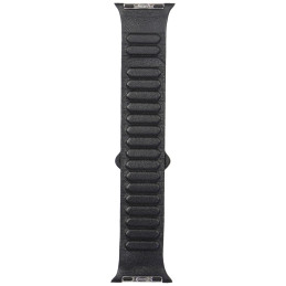 „Audi“ logotipo natūralios odos magnetinis žiedinis dirželis „Apple Watch 40 / 41 / 42 mm“ – juodas