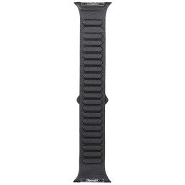 „Audi“ logotipo natūralios odos magnetinis žiedinis dirželis „Apple Watch 44 / 45 / 46 / 49 mm“ – juodas