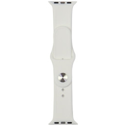 „Audi Sport“ raudonas logotipo silikoninis laikrodžio dirželis, skirtas „Apple Watch 40 / 41 / 42 mm“ – baltas