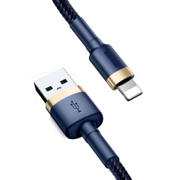 Baseus Cafule USB-A / Lightning laidas 2.4A QC 3.0 1m - mėlynai auksinis