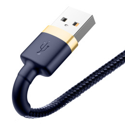 Baseus Cafule USB-A / Lightning laidas 2.4A QC 3.0 1m - mėlynai auksinis