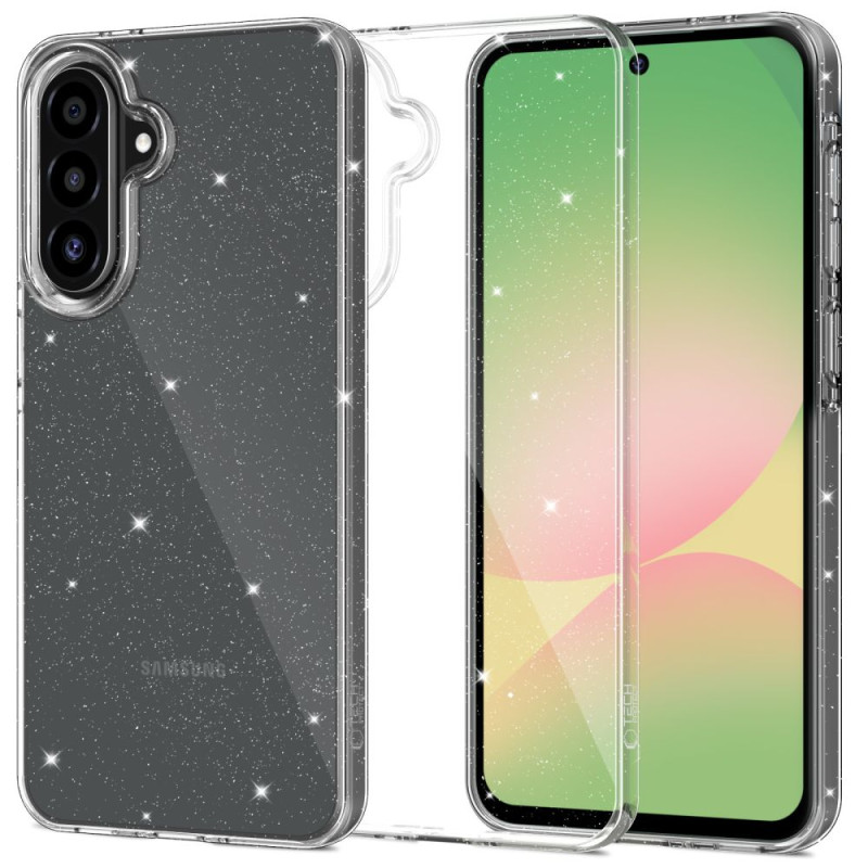 „Tech-Protect FlexAir“ dėklas, skirtas „Samsung Galaxy A56 5G“ – skaidrus ir blizgus