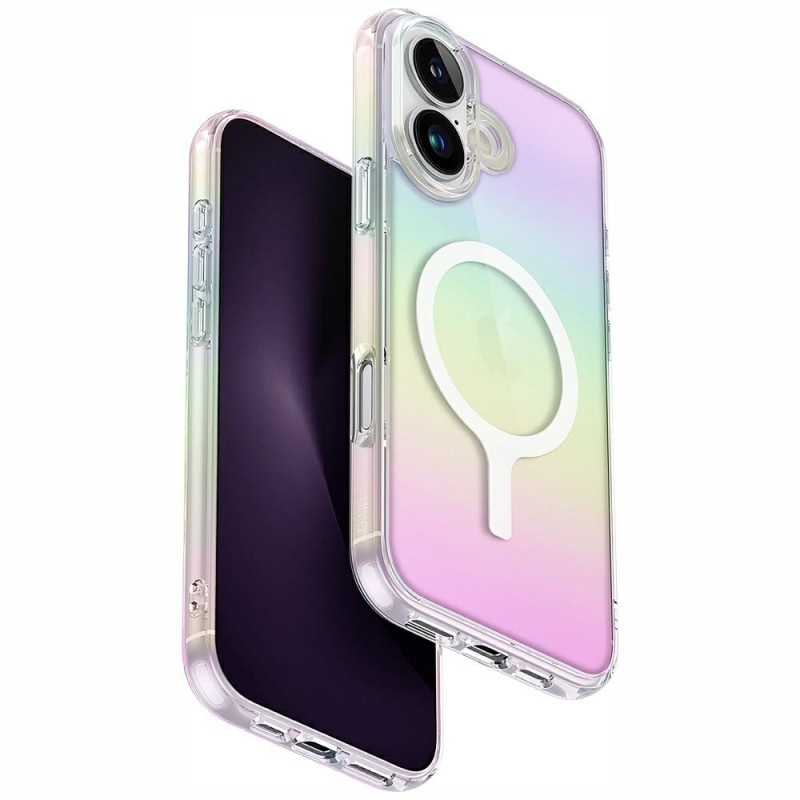 UNIQ Iridescia Magclick įkrovimo dėklas, skirtas „iPhone 16 Plus“ – daugiaspalvis