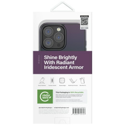 UNIQ Iridescia Magclick įkrovimo dėklas, skirtas iPhone 16 Pro Max – juodas
