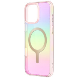 UNIQ Iridescia Magclick įkrovimo dėklas, skirtas iPhone 16 Pro Max – rožinis
