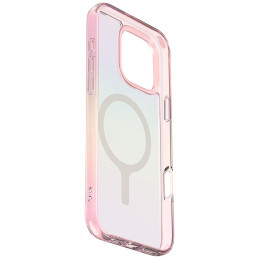 UNIQ Iridescia Magclick įkrovimo dėklas, skirtas iPhone 16 Pro Max – rožinis
