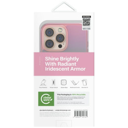 UNIQ Iridescia Magclick įkrovimo dėklas, skirtas iPhone 16 Pro Max – rožinis