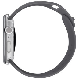 UNIQ „Voute“ grūdinto stiklo dėklas, skirtas „Apple Watch 10“ (42 mm) – sidabrinis