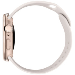 UNIQ Voute grūdinto stiklo dėklas Apple Watch 10 46 mm laikrodžiui – rožinio aukso spalvos