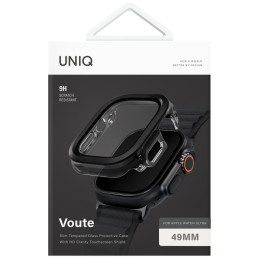 UNIQ Voute grūdinto stiklo dėklas Apple Watch Ultra 49 mm laikrodžiui – juodas