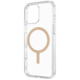 UNIQ Clario Magclick įkrovimo dėklas, skirtas iPhone 16 Pro – permatomo aukso spalvos
