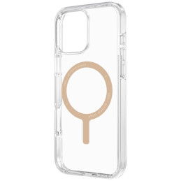 UNIQ Clario Magclick įkrovimo dėklas, skirtas iPhone 16 Pro Max – permatomo aukso spalvos