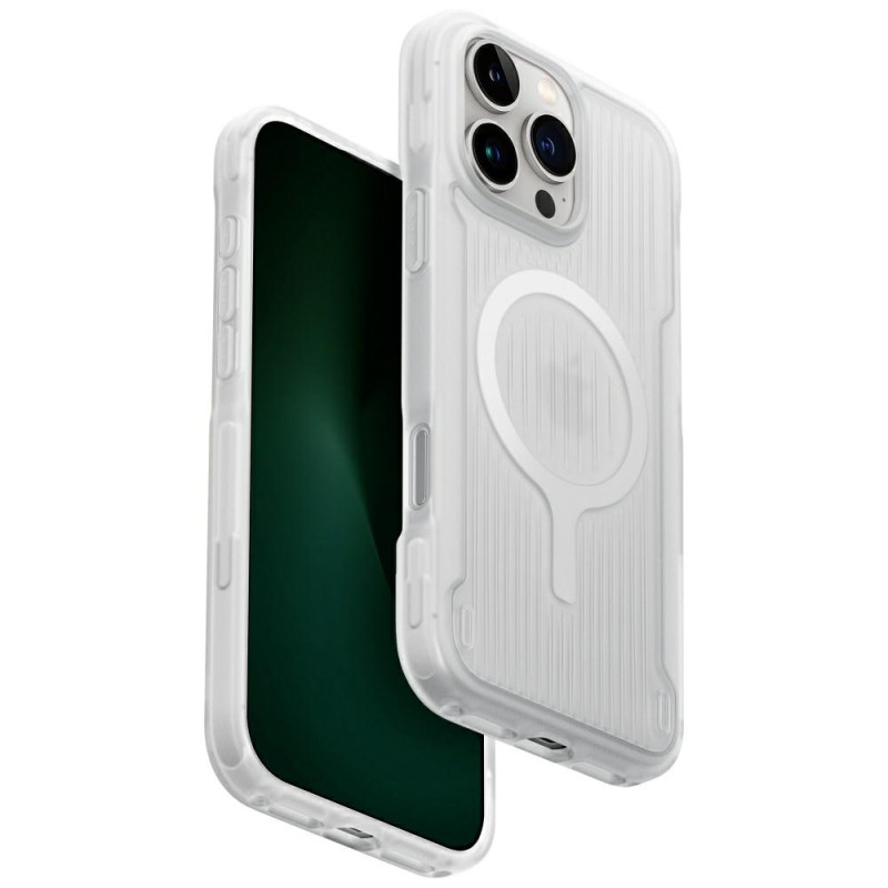 „UNIQ Combat Active Magclick“ įkrovimo dėklas, skirtas „iPhone 16 Pro Max“ – baltas