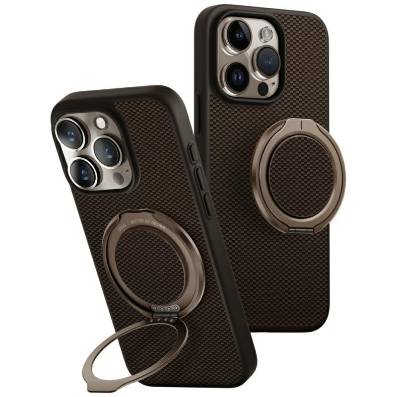 UNIQ Keva Air Magclick įkrovimo dėklas „GripFit“, skirtas „iPhone 16 Pro“ – rudas