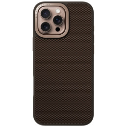UNIQ Keva Max Magclick įkrovimo kameros stovas dėklas, skirtas iPhone 16 Pro Max – rudas