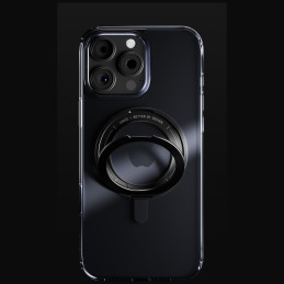 UNIQ Swivix 360° besisukantis dėklas su atrama iPhone 16 Pro telefonui – juodas