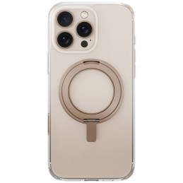 UNIQ Swivix 360° besisukantis iPhone 16 dėklas su atramėle – auksinis