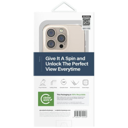 UNIQ Swivix 360° besisukantis iPhone 16 dėklas su atramėle – auksinis
