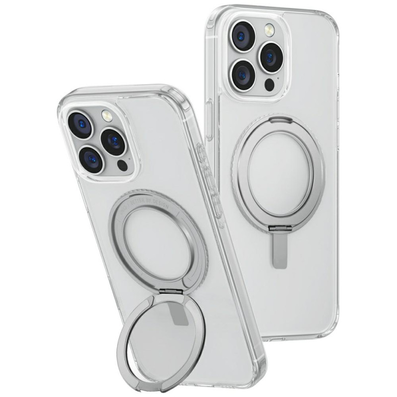 UNIQ „Swivix 360“ besisukantis dėklas su atrama, skirtas „iPhone 16 Pro Max“ – skaidrus