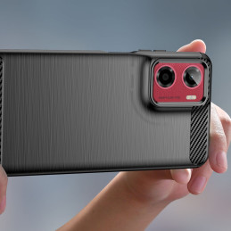„Tech-Protect“ TPU anglies pluošto dėklas, skirtas „Motorola Moto G05 / E15“ - juodas