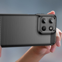 „Tech-Protect“ TPU anglies pluošto dėklas, skirtas „Motorola Moto G15 / G15 Power“ – juodas