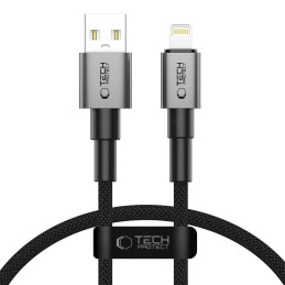 „Tech-Protect Ultraboost DNA“ USB-A / „Lightning“ laidas 12 W / 2,4 A, 25 cm - pilkas