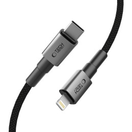 „Tech-Protect Ultraboost DNA USB-C / Lightning PD27W/ 3A“ laidas, 25 cm – pilkas