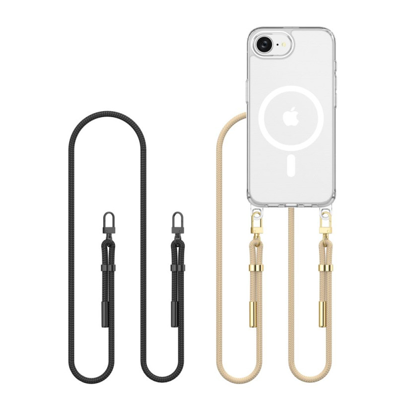 „Tech-Protect FlexAir Chain MagSafe iPhone 16e“ dėklas – juodas / smėlio spalvos
